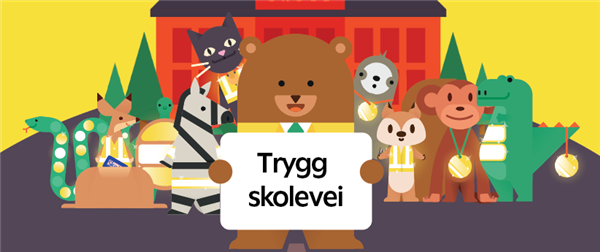 Trygg skolevei med Bamse Brakar og vennene hans