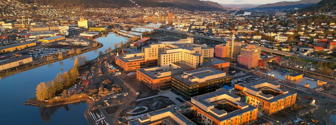 View of the new Drammen hospital